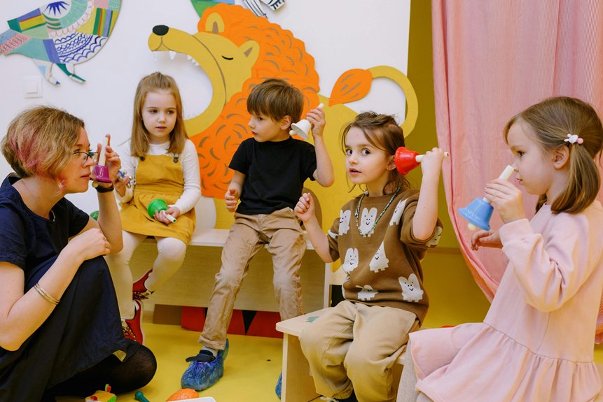 Mit Erziehern in der Kindertagesstätte kommunizieren