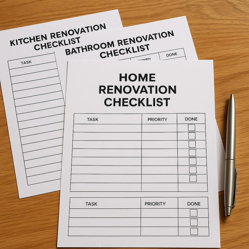 3 Essential Home Renovation Checklist Templates
